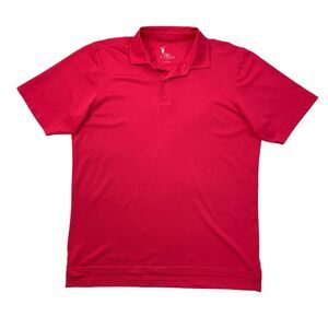 Fairway Greene Tech Polo Shirt Mens L Large Pink Stretch Performance Golf